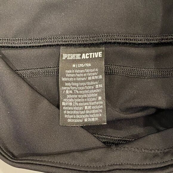 PINK Active Flare Yoga Pants Black Women’s Size M High Waist Stretch - Picture 4 of 6